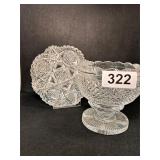ANTIQUE AMERICAN BRILLIANT PERIOD CUT GLASS NAPPY