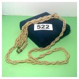 ANTIQUE TWISTED PEBBLE PEARL NECKLACE-36 LONG
