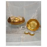 VINTAGE PICARD GOLD  ETCH E CHINA PIECES