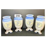 4 CHALICES MINN  RENAISSANCE FESTIVAL POTTERY MUGS