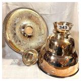 VTG SILVER PLATE REVERE BOWLS, SHRIMP & DIP SET