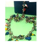 VINTAGE MEXICAN WEDDING LASSO-FOLK ART NECKLACE