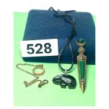 GF WAISTCOAT ALBERT WATCH CHAIN,MIRACLE BROOCH