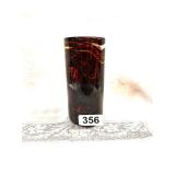 VINTAG BLOWN CYLINDER GLASS VASE - SIGNED