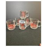 1991 MARSHALL FIELDS COFFEE MUGS SET OF 6