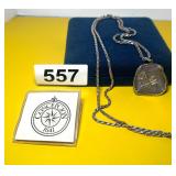 STERLING SILVER CONCEPCION 1640 COIN PENDANT