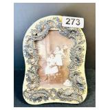 ANTIQUE VELVET - SILVER TRIMMED PICTURE FRAME