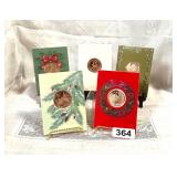MCM SET OF 5 FRANKLIN MINT CHRISTMAS COINS 4X5.5