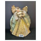 VTG NUREMBERY FOIL & WAX ANGEL TREE TOPPER