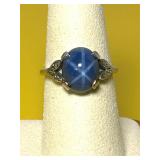 MCM 14K LINDY CORP STAR SAPPHIRE RING