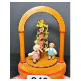 VINTAGE ERZGEBIRGE GERMAN WOODEN CAROUSEL