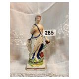 ANTIQUE VENUS STATUE IN GLASS DOME STAND
