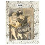ORIGINAL 1937 WATERCOLOR BY MARCEL PRUNIERE