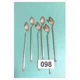 SET OF 6 STERLING SILVER STRAW OR SPOON 48 GRAMS