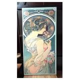 WORLD MARKET FRAMED ART DECO PRINT 24X48