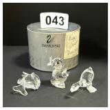 SWAROSKI SET OF 3 ANIMAL CRYSTALS