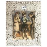ORIGINAL1936 WATERCOLOR BY MARCEL PRUNIERE