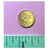 1853 GOLD COIN USA CORNNET HEAD 4 GRAMS OF 21.6K