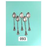 5 STERLING SILVER  SPOONS (830 SILVER)38 GRAMS