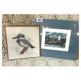 2 SIGNED VINTAGE PRINTS - JEAN CASSADY, KEN HAWTZ