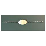 STERLING SILVER MILITARY ID BRACELET