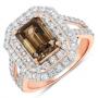 18CT Rose Gold, Custom Made, 3.01 CT Champagne Diamond