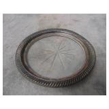 VTG Sterling & Glass Coaster, stamped Sterling