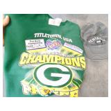 Green Bay Championship Sweatshirt and a hat