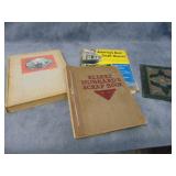 VTG Leather Book Cover, Scrap Book, and Books