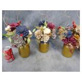 Three Pretty foam Floral Centerpieces