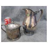 VTG Silverplate Pitcher and Lidded Sugar Bowl