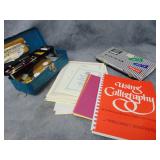 Caligraphy Books, Papers, and Paint
