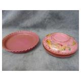 VTG Pottery Pie Plate & Italian Covered Server