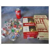 Brass Deadbolt Lock, Xmas Ornaments, and Tool Set