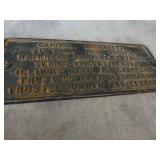 VTG Heavy Cast Iron Railroad Plaque