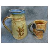 Two Pottery Pitchers