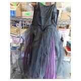 VTG Black & Purple Tulle Evening Dress