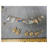 VTG Charm Bracelet, some Sterling Charms