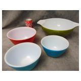 Four Misc Pyrex Bowls