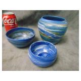 Two VTG Pottery Bowls and Vase