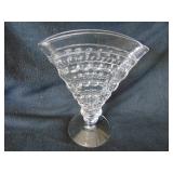 VTG Westmoreland Thousand Eye Fan Vase, 8-1/2'