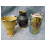 Three VTG Pottery Vases