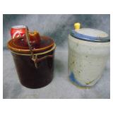 VTG Cheese Crock and Pottery Honey Pot