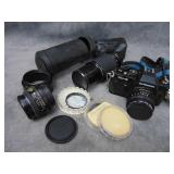 VTG Chinon 35 MM SLR Camera w/Zoom Lens, and more