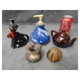 VTG Tea Pot, Pottery Soap Dispenser and more