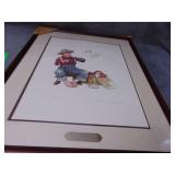 VTG Framed Rockwell Print w/ COA