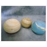 Three Pottery Spheres