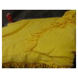 VTG Yellow Chenille Bedspreads, 100 x 80