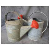 Two Tin Watering Cans