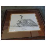 Framed Jim Tostrad Wild Goose Print